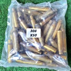 X50 douilles calibre 308 Winchester