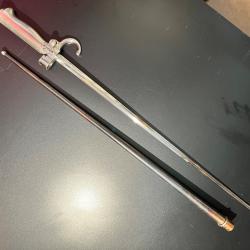 Épée-baïonnette modèle 1886 Lebel Rosalie poignée maillechort