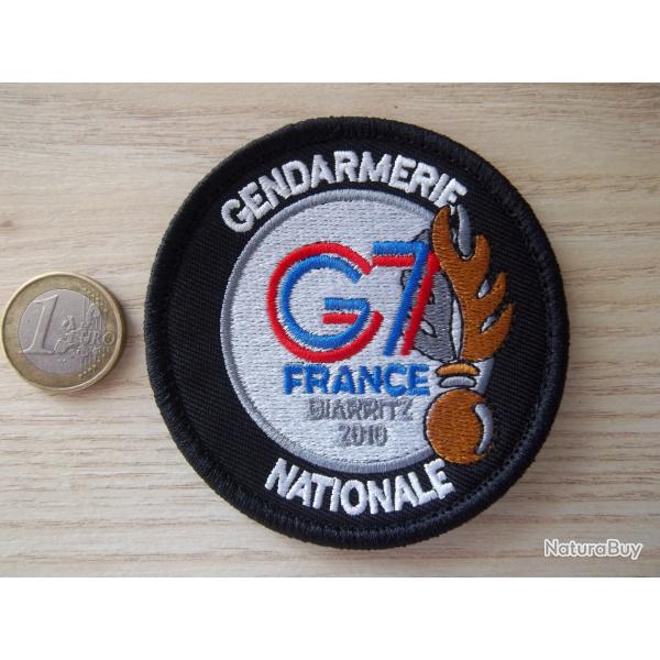 rare ! cusson militaire Gendarmerie G7 Biarritz 2019 insigne collection