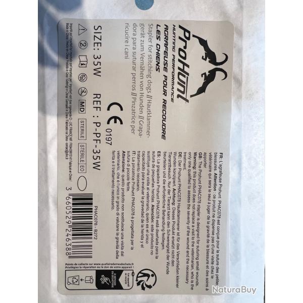LOT DE DEUX agrafeuse strile pour suture chien T:35W