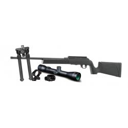 PACK Hammerli Force B1 22LR ALLWEATHER Black- 20''+ Bipied + Lunette 4-16x50 + Montage