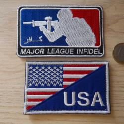 lot 2 écussons infidèle de la ligue majeure écusson tir U.S.A