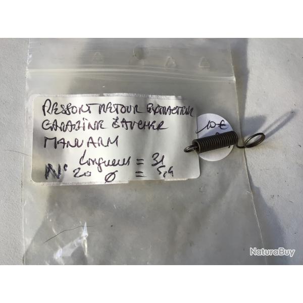 VENDU PAR LE-CUIRASSIER  N°20 RESSORT RETOUR EXTRACTEUR CARABINE GAUCHER MANUARM TOUS CALIBRES