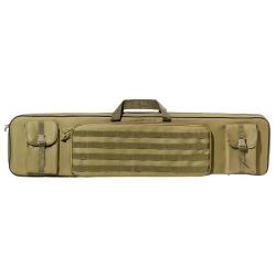 Double Étui Tactique de Fusil Pistolet Sac à Dos Rembourré  Airsoft Tir Chasse Transport 120 cm Kaki