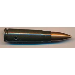 (14399Bis)  Une 7,62x39 Russe fabrication Roumaine  marquage 23 76 étui acier laqué