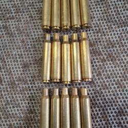 lot de 15 douilles tirées une fois , recalibrées et nettoyées de calibre 7x66 SE VOM HOFE
