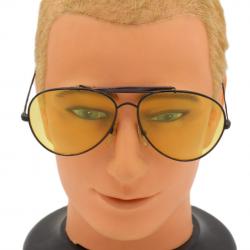 Lunettes de soleil style Ray-Ban USAAF repro verres teintés Jaune - montures noires