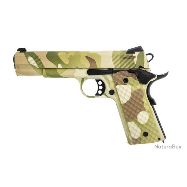 Rplique GBB 1911 MEU Raven full metal gaz Hydro full Camo 1,0J