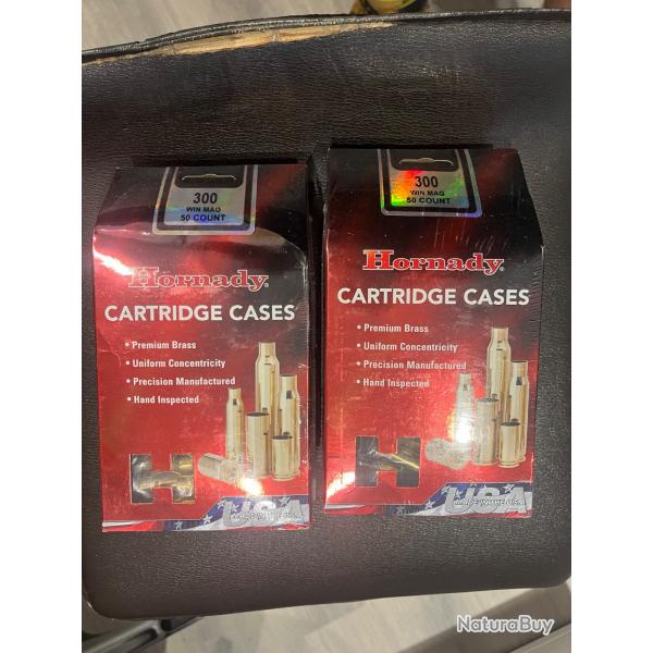 2x 50 douilles neuves Hornady cal 300 Win mag.