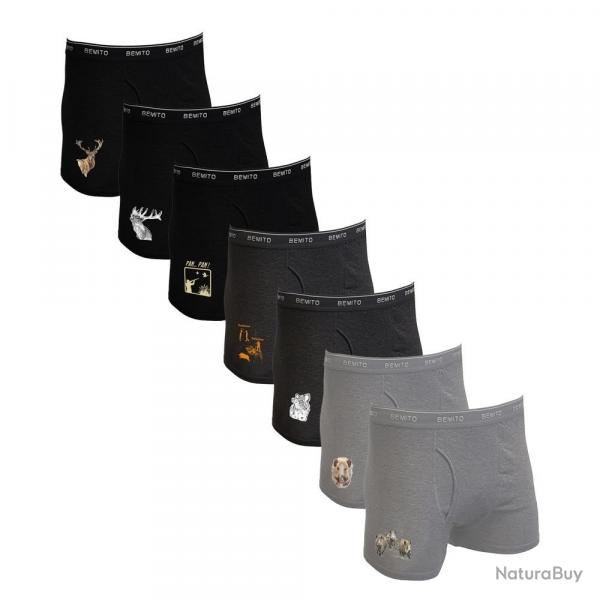 wahoo ! LOT DE 7 BOXERS SEMAINIER CHASSE