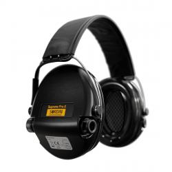 CASQUE ANTI BRUIT ELECTRONIQUE SORDIN SUPREME PRO-X LED NOIR BANDEAU CUIR COUSSINS GEL
