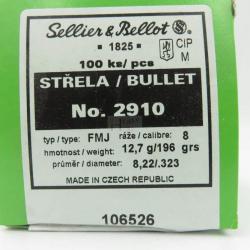 OGIVES SELLIER BELLOT 8MM .323 FMJ 196GR X50