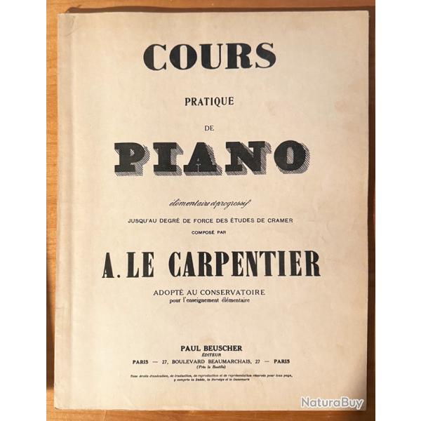 Livre Cours de Piano A. Le Carpentier