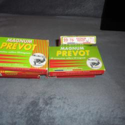 Vends 9 boites de 10 cartouches PREVOT 20/76 Magnum PLOMB 12