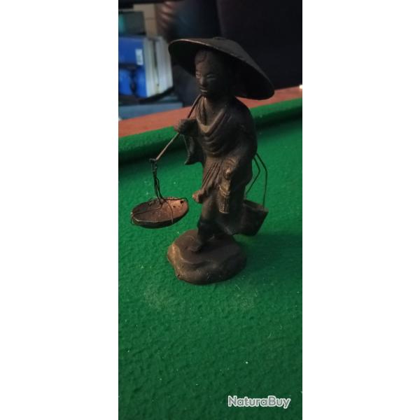 Bronze d'un pcheur chinois