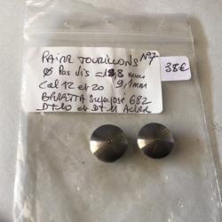 VENDU PAR LE-CUIRASSIER N°7 PAIRE DE TOURILLONS POUR SUPERPOSE BERETTA 682-DT10DT11 ACIER