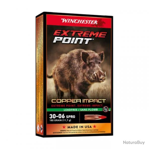 Munitions Winchester Extreme Point Copper Impact 11.7g 180gr - Cal. 30-06 x2 boites