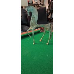 Bronze de cheval aztèque à patine verte