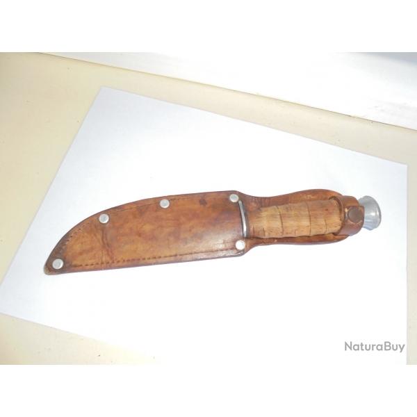 ancien couteau scout manche bois