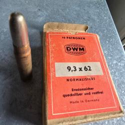 Munitions de collection  calibre 9.3 x 62
