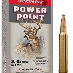 Munitions Winchester Power Point 11.7g 180gr - Cal. 30-06 x1 boite