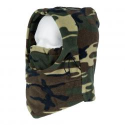Cagoule polaire grand froid ajustable (Couleur Camouflage Woodland)
