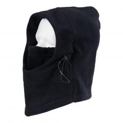 Cagoule polaire grand froid ajustable (Couleur Noir)