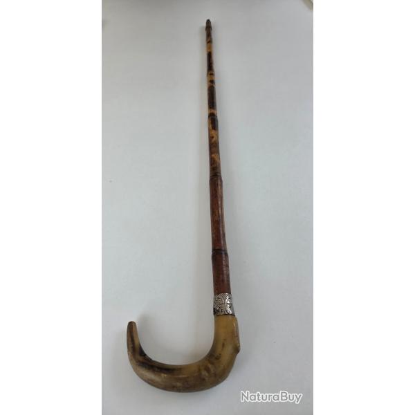 Canne ancienne corne vritable