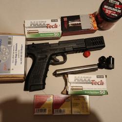 Pack complet issc m22 embout long .68 embout 18mm embout 20mm divers projectiles munition slugmaker