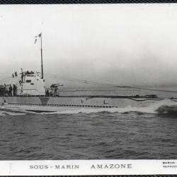 CPA - MARINE DE GUERRE  -SOUS - MARIN " AMAZONE " N&deg;1461