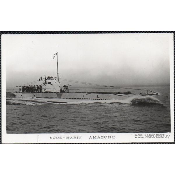 CPA - MARINE DE GUERRE  -SOUS - MARIN " AMAZONE " N1461