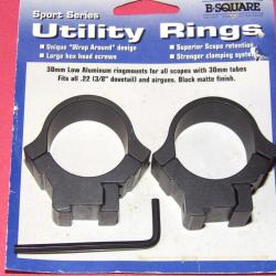 colliers lunette point rouge BSQUARE 30mm queue d'aronde 11mm pour 22 lr - VENDU PAR JEPERCUTE