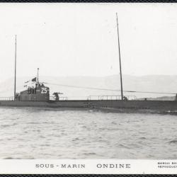 CPA - MARINE DE GUERRE  -SOUS - MARIN " ONDINE " N&deg;3925