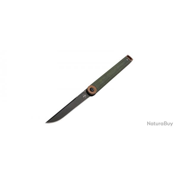 Boker Couteau Kaizen Green Canvas Micarta - Lame 79mm - Manche Micarta - Clip
