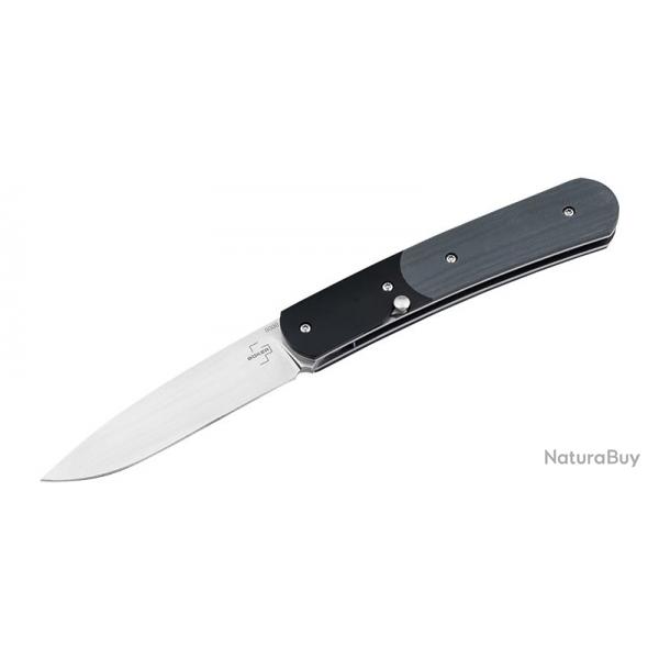 Boker Couteau DogLeg Auto - Lame 84mm - Manche G10/Acier - Clip