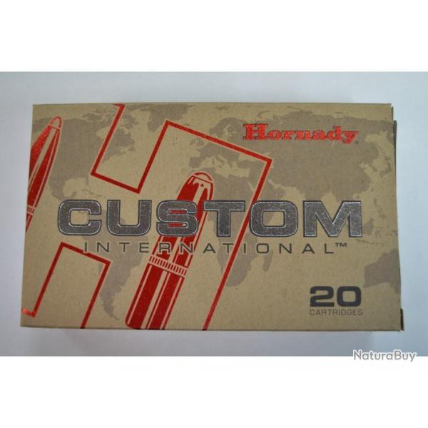 1 BOITE DE 20 MUNITIONS HORNADY CUSTOM INTERNATIONAL CALIBRE 9.3X62 INTERLOCK 286GR/18.5G NEUVE