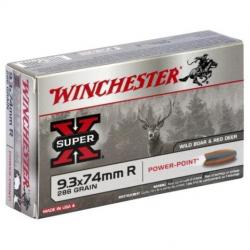 Munitions Winchester Power Point 18.5g 286gr - Cal. 9.3x74 R x1 boite