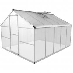 Serre de jardin 301 x 238 x 195 cm polycarbonate + aluminium aluminium plastique transparent 14_000