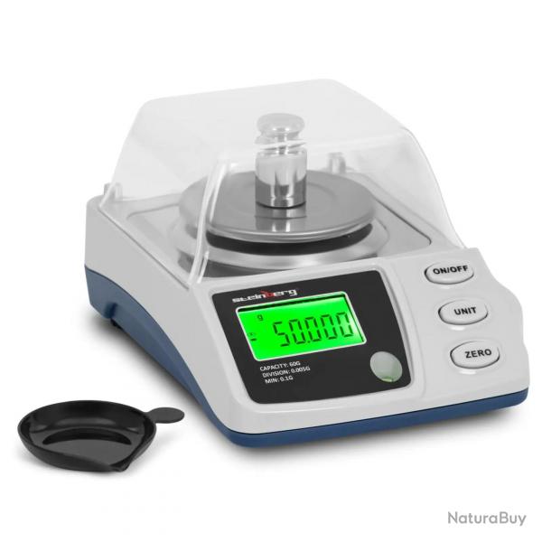 Balance digitale de précision 0,1 60 g / 0,005 g ø 68 mm protection contre le vent abs acier inoxyd