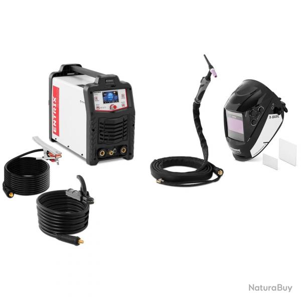 Poste  souder TIG alu 200 a puls numrique casque de soudure x-basic acier inoxydable aluminium ac