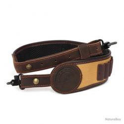 Sangle en cuir et toile pour fusil avec cartouchière - livré avec grenadières - LIVRAISON GRATUITE