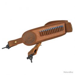 Sangle pour carabine avec cartouchière 22lr, 22mag, etc. + grenadières - marron - LIVRAISON GRATUITE