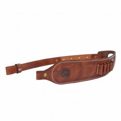 Sangle pour fusil en cuir gaufré - marron - LIVRAISON GRATUITE