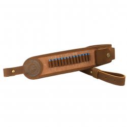 Sangle pour carabine avec cartouchière 22lr, 22 mag, etc. - marron - LIVRAISON GRATUITE