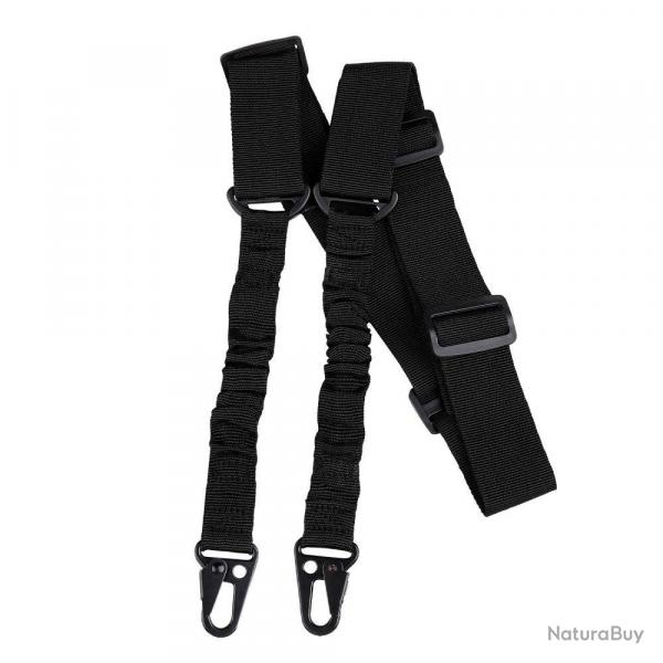 Sangle tactique 2 points - noir - LIVRAISON GRATUITE