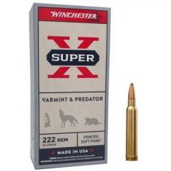 Munitions Winchester Power Point 3.2g 50gr - Cal. 222 Rem. x1 boite