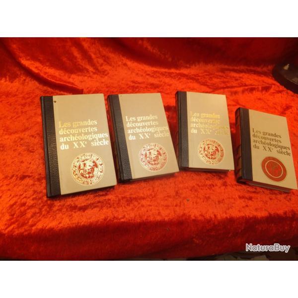 Les grande dcouvertes  archologiques du XX siecle en 4 tomes     bon tat