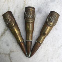 porte crayon avec 3 médaillons 14/18-WW1- Poilu -artisanat de tranchées