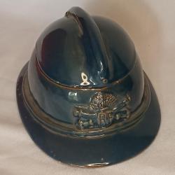 Casque Adrian bonbonnière en faïence 14/18 WW1