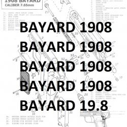 éclaté pistolet BAYARD 1908 calibre 7.65 (envoi par mail) - VENDU PAR JEPERCUTE (m2508)